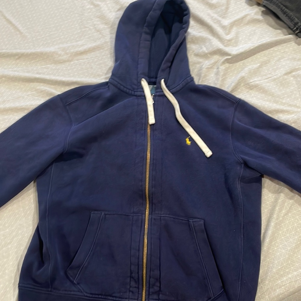 Navy Blue Polo ZipUp hoodie